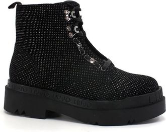 Liu Jo Lace-up Boots - Dames - Veterlaarzen - Zwart - 37 EU - Leer - Schoenen