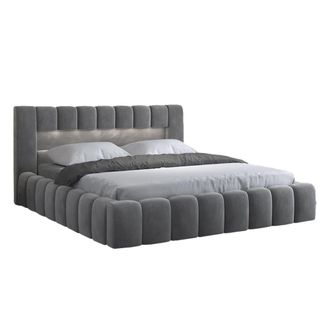Petits Meubles Cama ba&uacute;l 180x200 con somier incluido madera de pino gris
