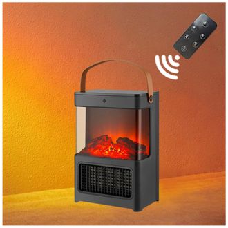 OEM Estufa El&eacute;ctrica Con Efecto De Llama, Calentamiento R&aacute;pido En Tres Segundos, Tres Niveles De Calor, Calefacci&oacute;n Interior, Con Control Remoto, Pantalla