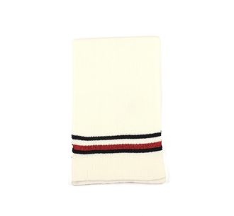 Tommy Hilfiger Womens Metallic Stripe Scarf, Ecru Multi, One Size