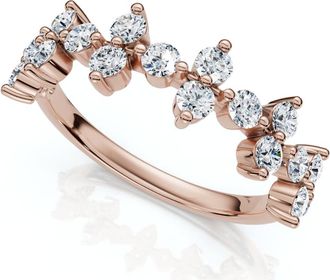 Pompeii3 1/2Ct Round Diamond Wedding Ring Stackable Wedding Band 14k Gold Lab Grown