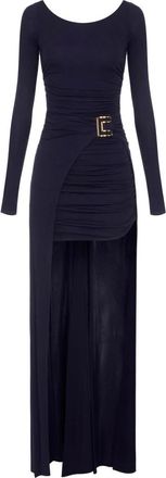 Elisabetta Franchi Red Carpet Jurk - Dames - Jurken - Blauw - Maat: 2XL Zijde