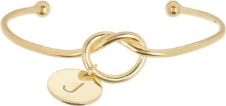 Meshmerise Love Knot Initial Bracelet in Yellow-J at Nordstrom Rack