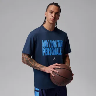 Nike Jordan Mens Jordan Sport Dri-FIT T-Shirt in Blue | IF0870-410