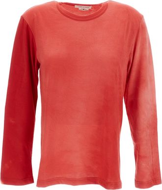 Comme Des Gar&ccedil;ons Red Faded Effect Relaxed Fit T-Shirt