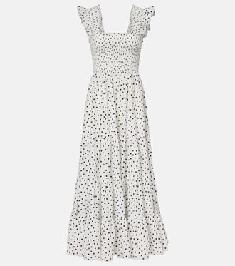 Rixo Kendall polka-dot cotton maxi dress