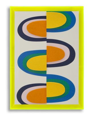 Mauro Ferretti L&aacute;mina Sobre Lienzo Pop Art Con Marco -a- Cm 50x3,3x70