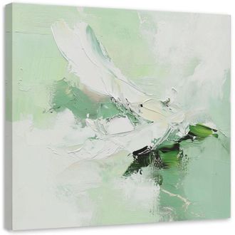 Artgeist Artgeist - Quadro su tela, Astratti Pastello Verde Menta - 50x50