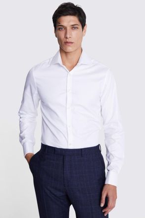 Moss Slim Fit White Twill Shirt