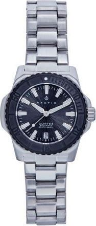 Nautis Cortez Automatic Bracelet Watch w/Date in Black at Nordstrom