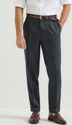 Brunello Cucinelli Chevron trousers in Anthracite at Nordstrom, Size 60 It