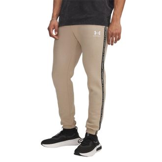 Under Armour Icon Fleece-joggingbroek met taps toelopende pijpen voor heren (Khaki)