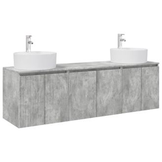 vidaXL Juego De Muebles De Ba&ntilde;o 3 Uds. Gris Hormig&oacute;n Vidaxl