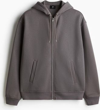 H&M Hoodiejacke in Loose Fit - Grau
