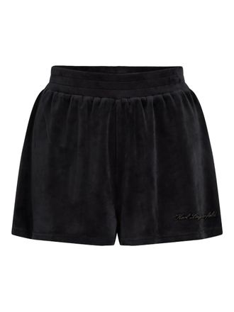 Karl Lagerfeld velour shorts - Black