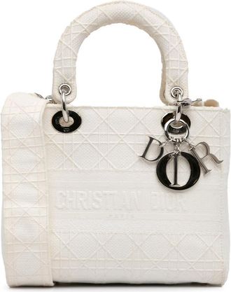 Dior Pre-owned Dior Medium Canvas Cannage Lady D Lite 50-MA-0210