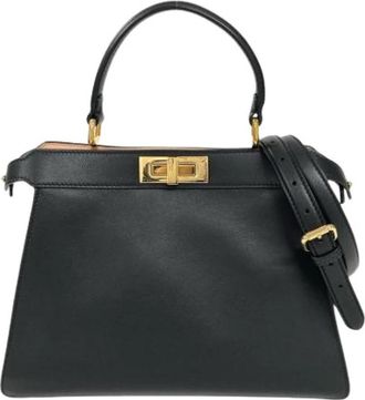 Fendi Pre-owned Vintage Leren Handtas - Dames - Vintage Handtas - Zwart - ONE Size - Leer - Vintage