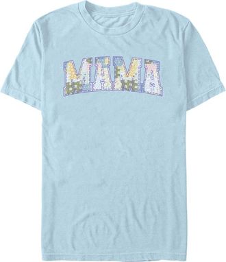 Disney Mens Disney Mama Collegiate Fabric Pattern T Shirt in Light Blue at Nordstrom, Size Xxx-Large