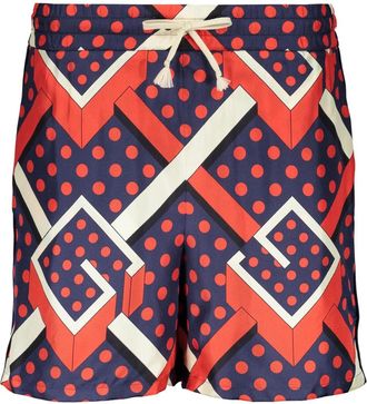 Gucci Printed Silk Shorts - Dames - Strandmode - Veelkleurig - L - Katoen - Badmode