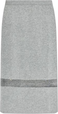 Fabiana Filippi Rokken, Dames, Grijs, S, Pailletten, Rok met glinsterende pailletten