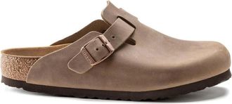 Birkenstock Boston Narrow Fit - Dames - Slip ons - Bruin - 37 EU - Leer - Schoenen