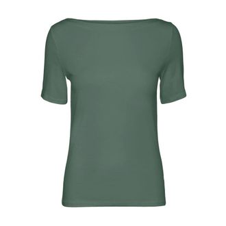 Vero Moda T-Shirts, female, Green, Size: 2XL Boat Neck T-Shirt