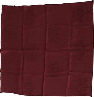 Dolce & Gabbana Silk Crown Logo Scarf - Red