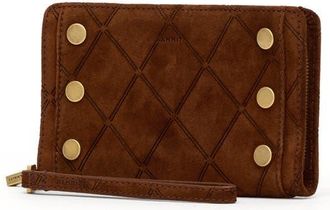 Hammitt Bryant Wallet in Chocolate Suede/antique Gold at Nordstrom