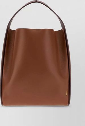 Jil Sander leather pivot bucket bag top handle