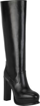 Alexander McQueen Leather Knee High Boot in Black at Nordstrom Rack, Size 10Us / 40Eu