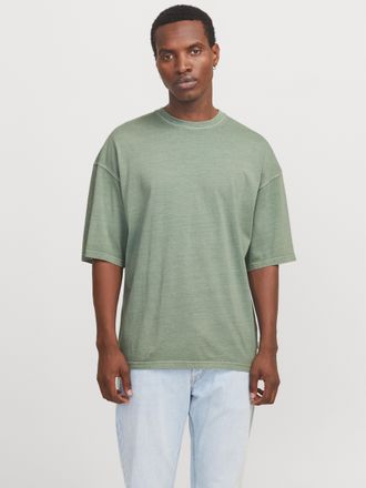 Jack & Jones Rundhalsshirt JACK & JONES JJECHARGE FADED TEE O-NECK NOOS, Herren, Gr. XS, gr&uuml;n (iceberg gr&uuml;n), Jersey, Obermaterial: 100% Baumwolle, unifarben, over