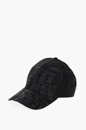 Dsquared2 ICON Printed Cotton Gabardine Baseball Cap size One Size