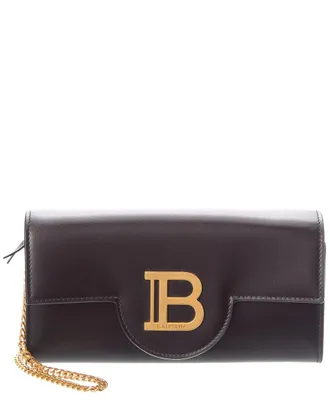 Balmain Buzz Leather Wallet On Chain
