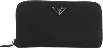 Prada Pre-owned M506 Portemonnee (bi-fold) - unisex - Vintage Accessoires - Zwart - ONE Size - Nylon - Vintage