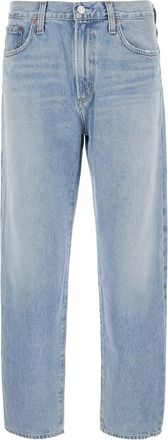 A Gold E Light Blue Five-pocket Jeans In Denim Man