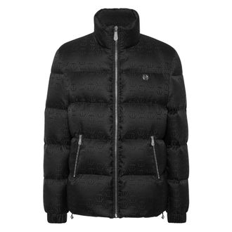 Philipp Plein Heren, Jassen, Zwart, Maat: S Nylon