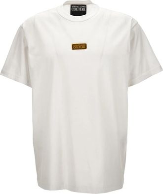 Versace Jeans Couture Wit T-shirt met korte mouwen - Heren - T-shirts - Wit - XL - Katoen - Tops