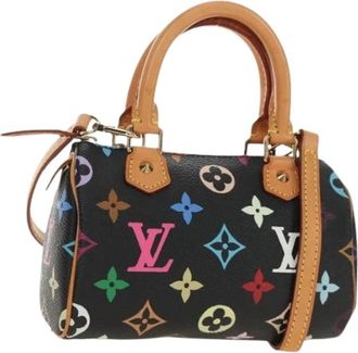 Louis Vuitton Pre-owned Mini Hand Bag - Dames - Vintage Mini Tas - Veelkleurig - ONE Size - Leer - Vintage