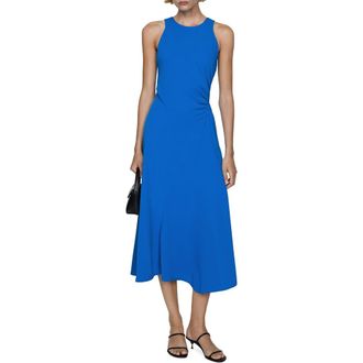 Mango Gathered Sleeveless Maxi Dress in Blue at Nordstrom Rack, Size 0