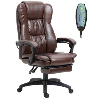 Vinsetto Silla oficina masaje 68.5x68.5x121 cm marr&oacute;n