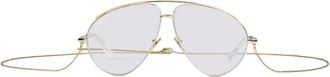 Gucci Cat Eye Zonnebril met Interlocking G Detail - Dames - Zonnebrillen - Geel - ONE Size - Accessoires