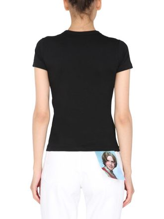 Raf Simons Crew Neck Front Print T-Shirt - Black