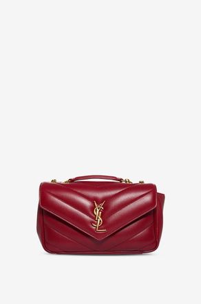 Saint Laurent Schultertasche aus gestepptem Glattleder Loulou Small