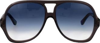 Chlo&eacute; Stijlvolle zonnebril voor vrouwen - Dames - Zonnebrillen - Blauw - 58 MM - Accessoires