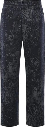 Fendi Jeans con effetto jacquard - Blu