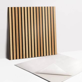Tulup Pannelli da Parete Autoadesivi - Decorativi - Parete Piastrelle - 9 Pezzi Piastrelle - 9x30x30 cm - Tavole di Legno, Doghe