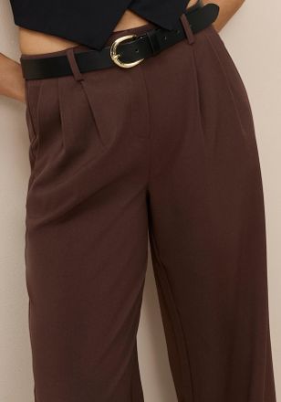 Laura Scott Lederg&uuml;rtel LAURA SCOTT, Damen, Gr. 11,5, schwarz, Rindsleder, gl&auml;nzend, unifarben, G&uuml;rtel Lederg&uuml;rtel, mit goldfarbender runder Schnalle - NEW