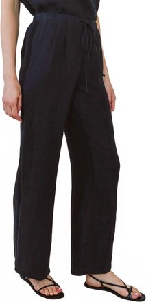 Bella Dahl Beach Lattice Stripe Pants In Black