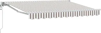 vidaXL Toldo Retr&aacute;ctil El&eacute;ctrico Gris Claro Y Blanco. 3,5 X 2,5 M Vidaxl