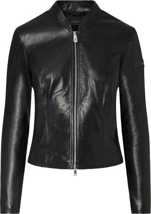 Peuterey Leather Jackets, female, Black, Size: XS Lover 07 Jacket